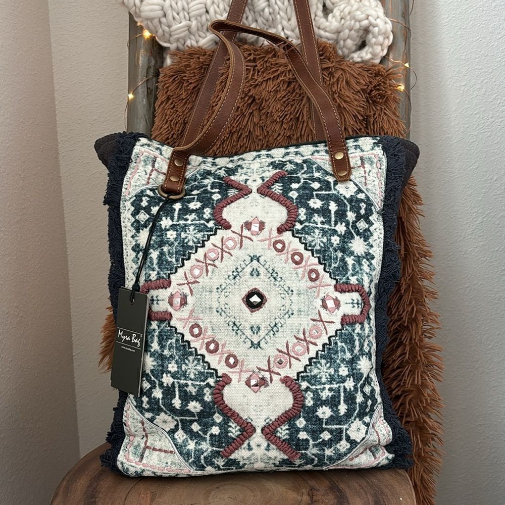 Myra Homestyle Warmth Embroidered Tote Bag
